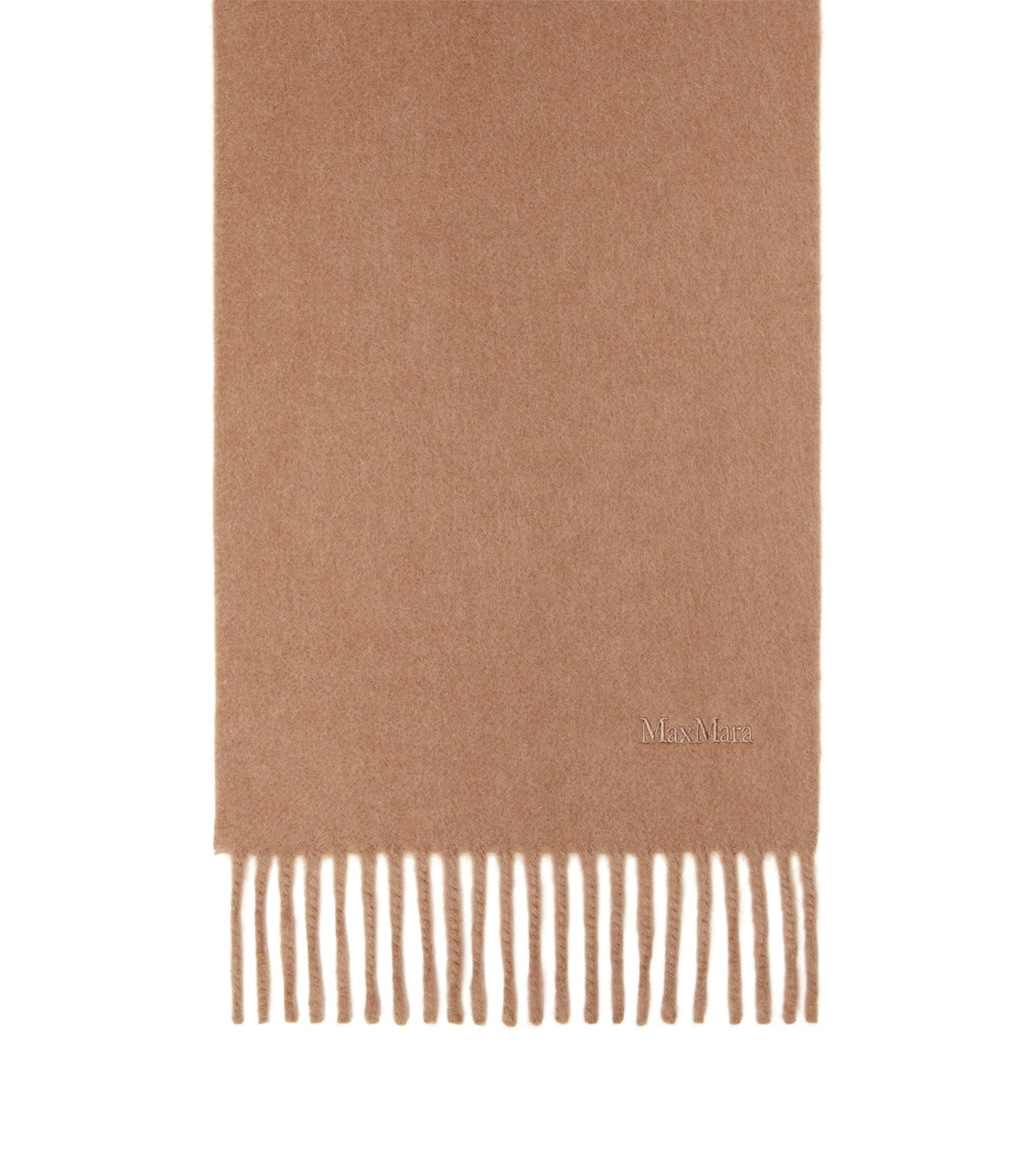 Max Mara Wool Fringed Logo Scarf by MAX MARA