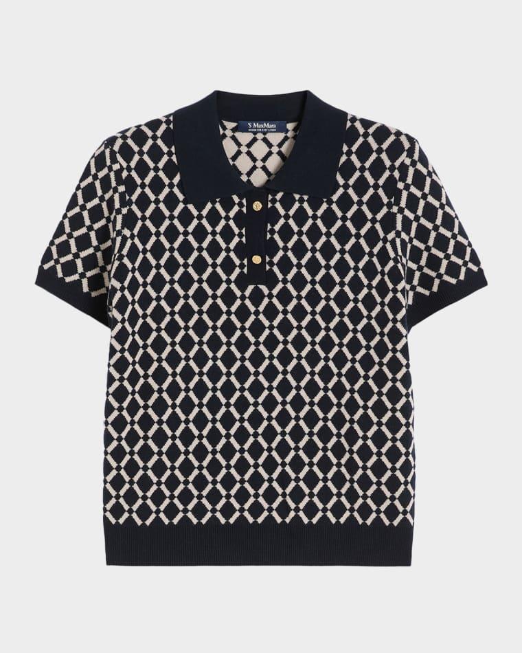 Medera Diamond Short-Sleeve Polo Shirt by MAX MARA