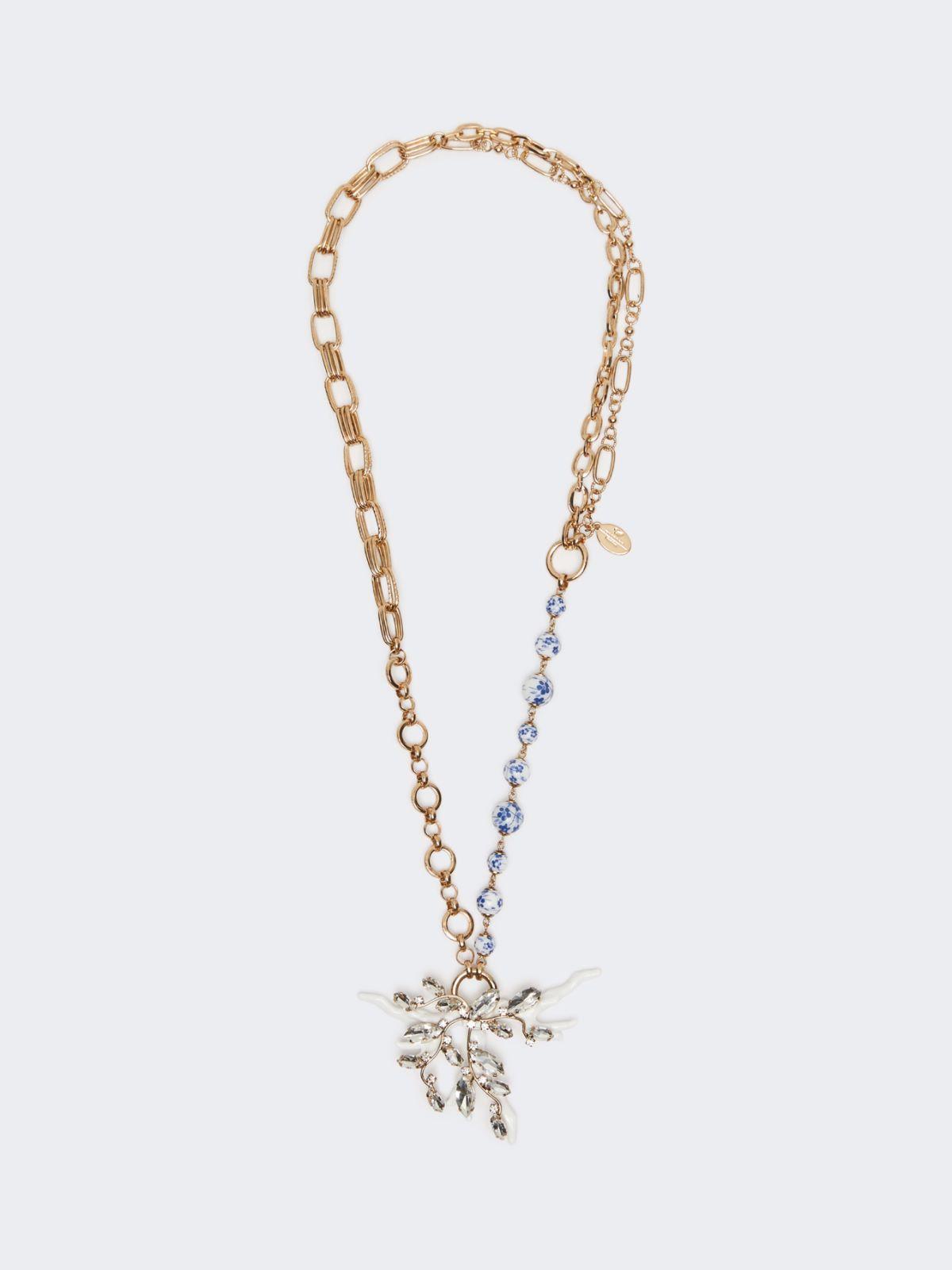 Metallic and ceramic chain necklace by MAX MARA