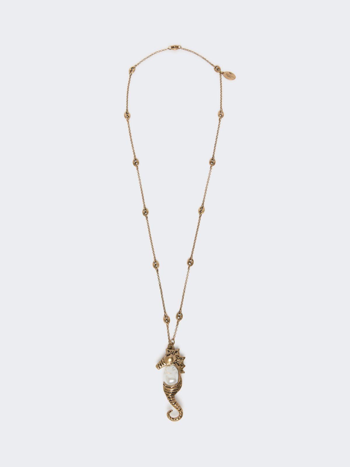 Metallic necklace with pin pendant by MAX MARA