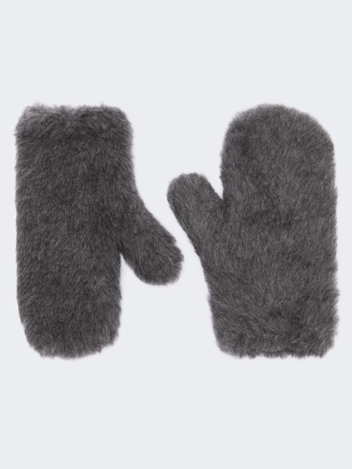 Mittens in wool and alpaca Teddy fabric by MAX MARA