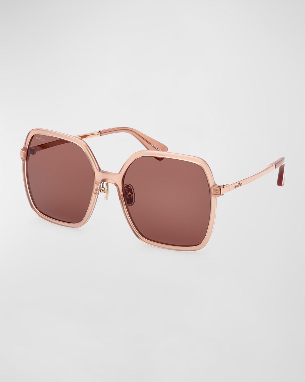 Mixed-Media Square Sunglasses by MAX MARA