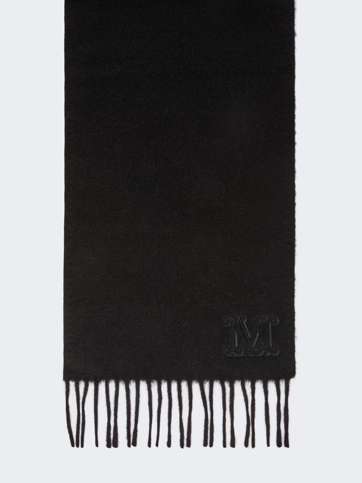 Monogram-embroidered camel stole by MAX MARA