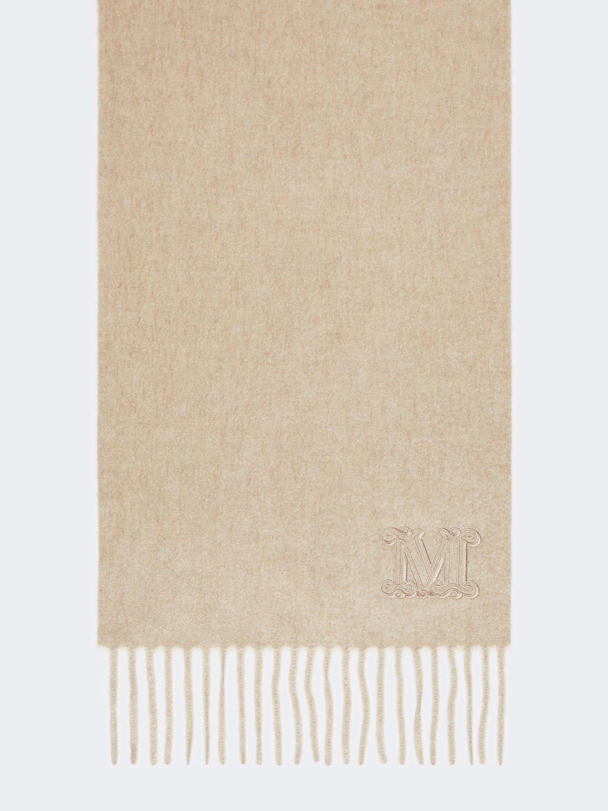 Monogram-embroidered cashmere stole by MAX MARA