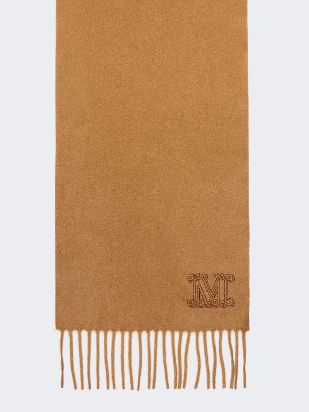 Monogram-embroidered cashmere stole by MAX MARA