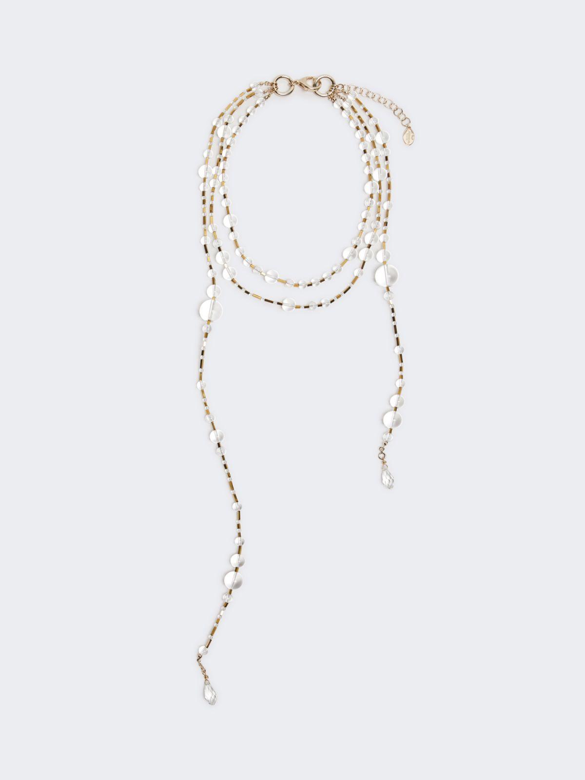 Multi-strand metal and glass necklace by MAX MARA