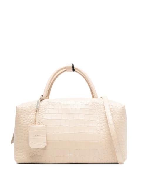 Mxaholdall crocodile-effect tote bag by MAX MARA