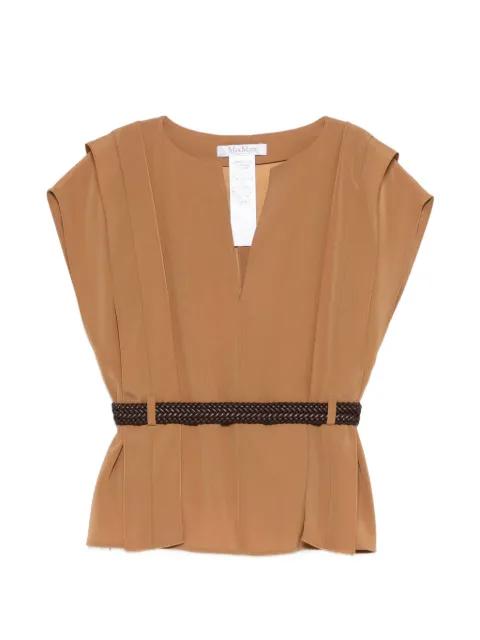 Mxmabete belted V-neck top by MAX MARA