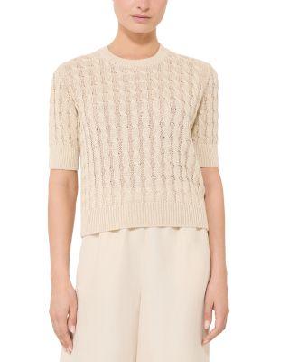 Mxmtalamo Linen Cable Knit Top by MAX MARA