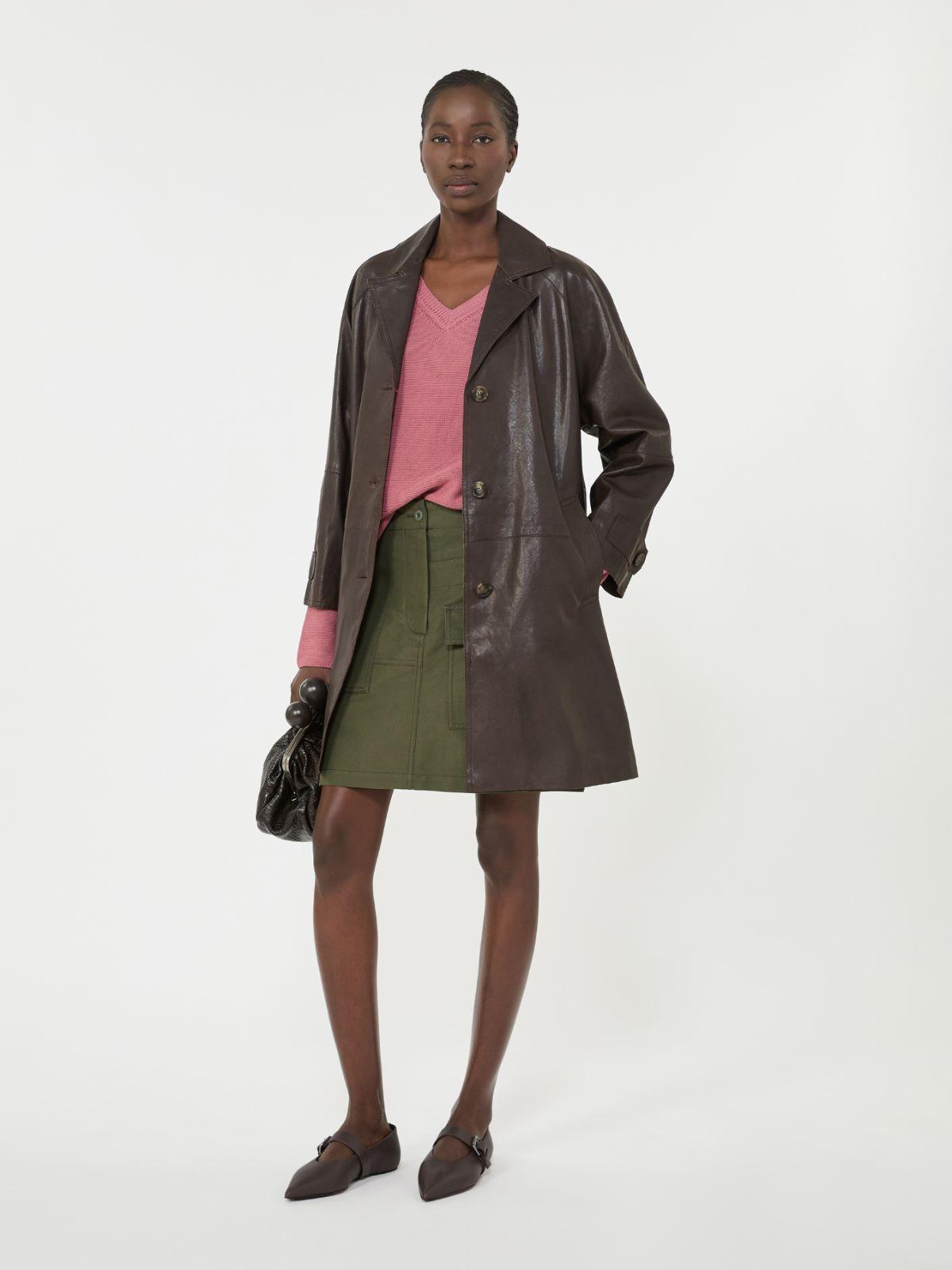 Nappa leather overcoat by MAX MARA