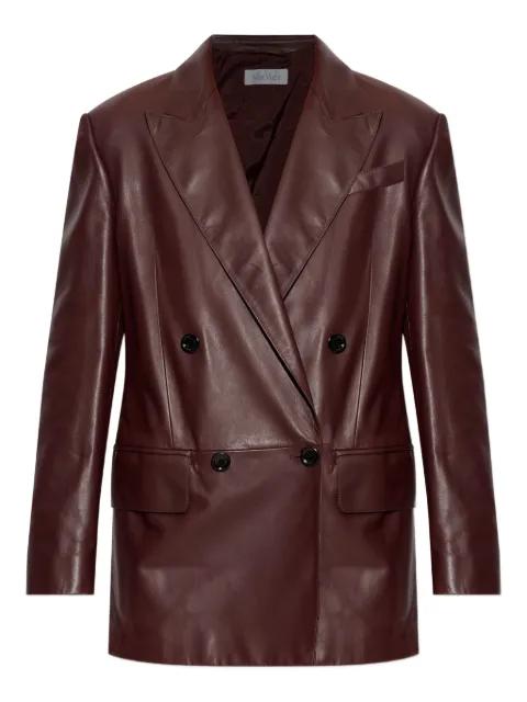 Olimpia double-breasted leather jacket by MAX MARA