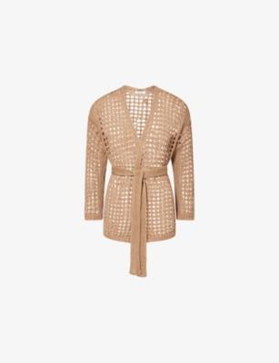 Open-Knit Mesh Cotton Cardigan by MAX MARA