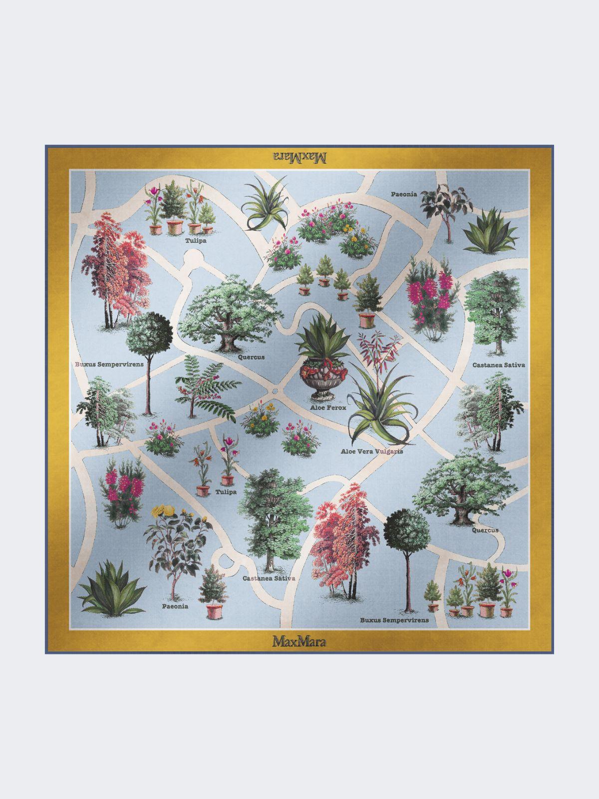 Oversized scarf in printed silk and wool by MAX MARA