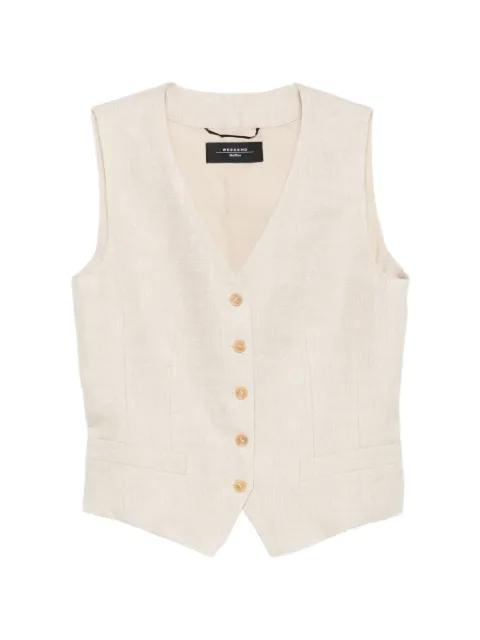 Pace button V-neck gilet by MAX MARA