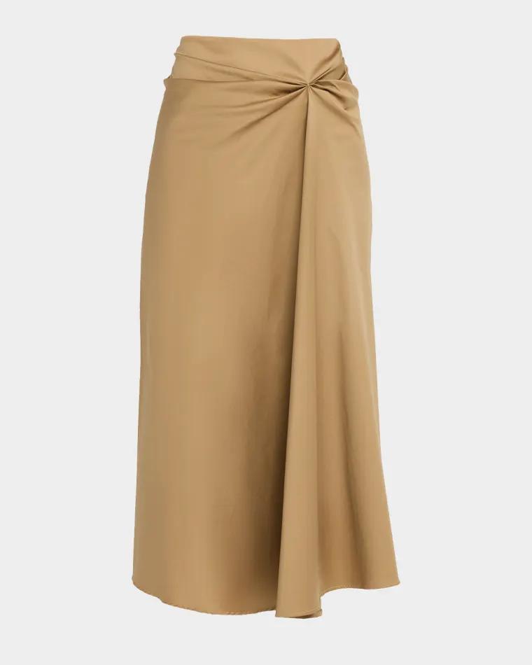 Paggi Gathered Cotton Midi Skirt by MAX MARA
