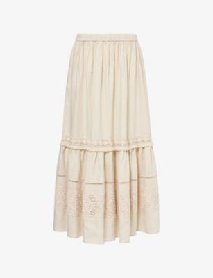 Pallore Embellished Linen Maxi Skirt by MAX MARA