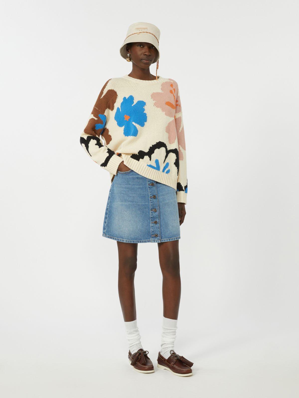 Patterned cotton crew-neck by MAX MARA