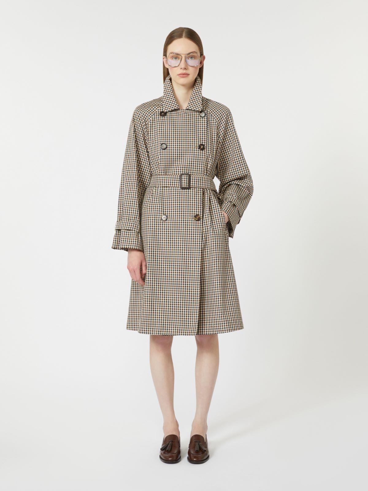 Patterned water-repellent twill trench coat by MAX MARA