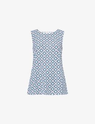 Pelota Printed Peplum Woven Top by MAX MARA