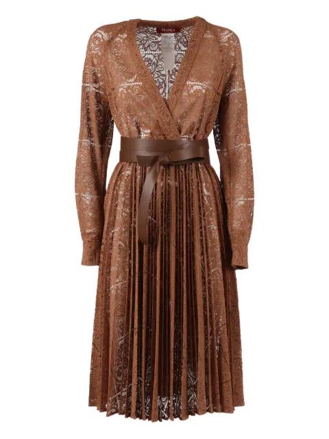 Pensile lace-belted midi dress by MAX MARA