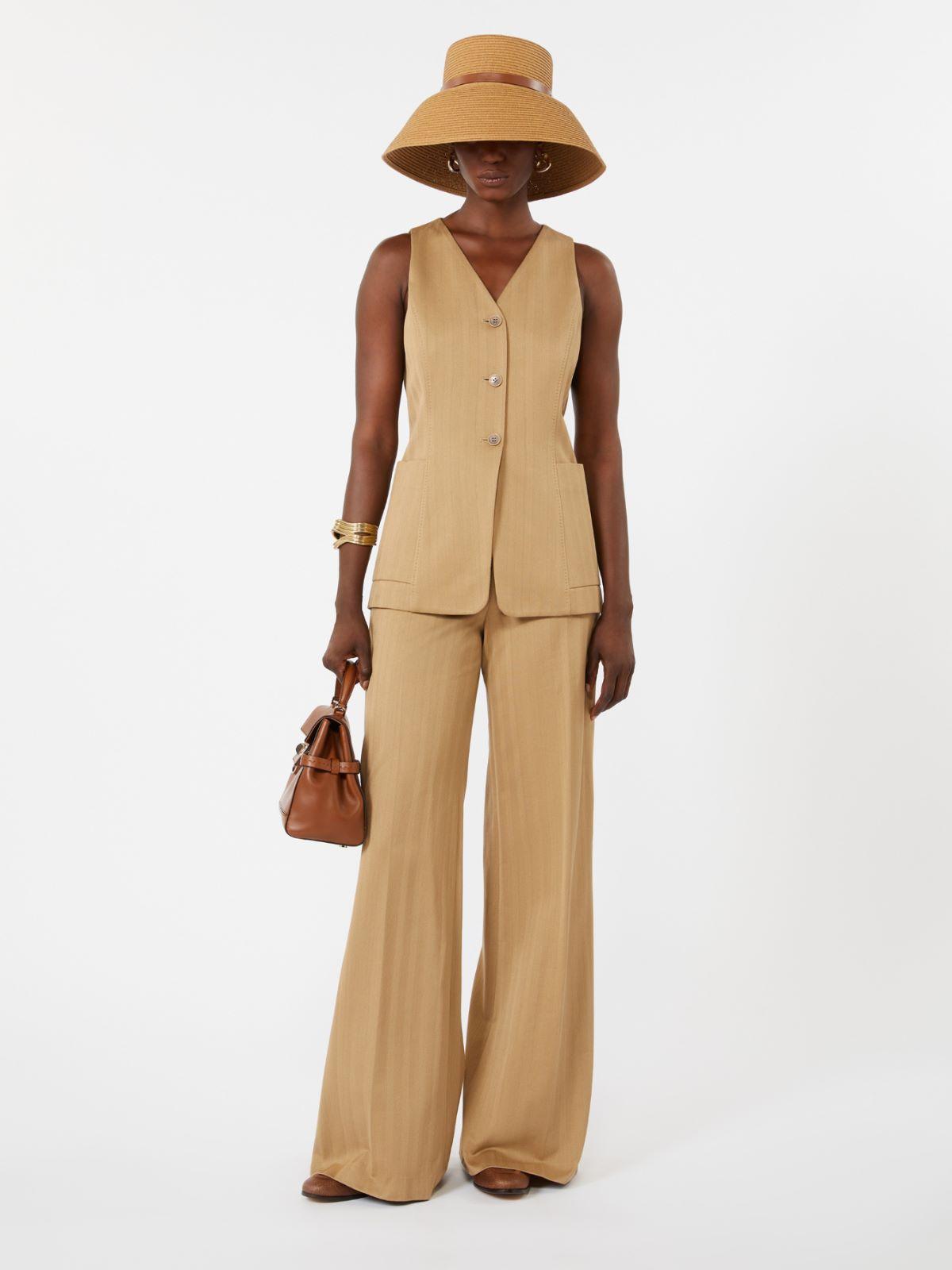 Pinstripe jacquard jersey trousers by MAX MARA