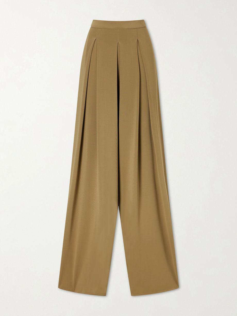Pleated crepe wide-leg pants by MAX MARA