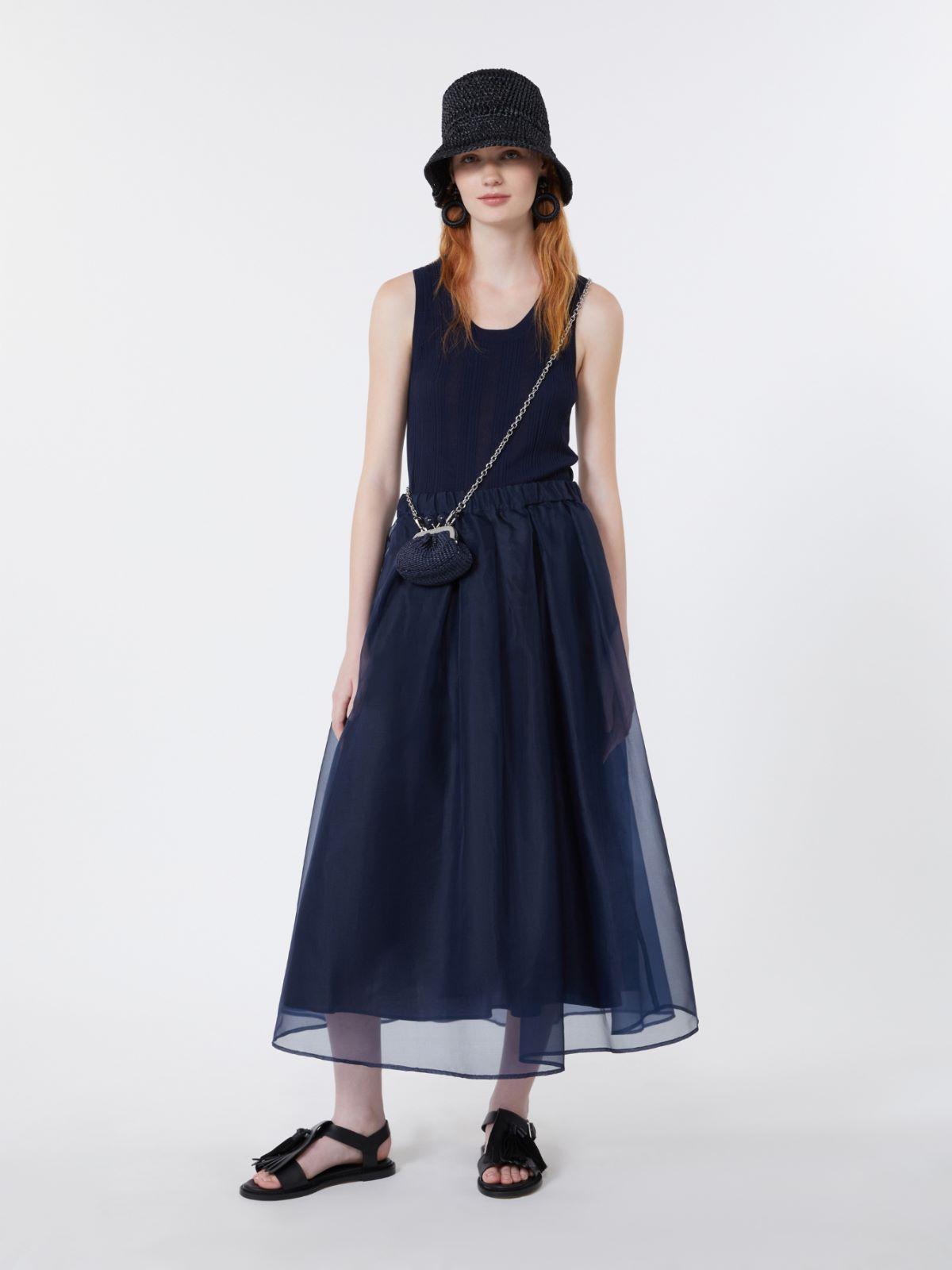 Pleated silk organza skirt by MAX MARA