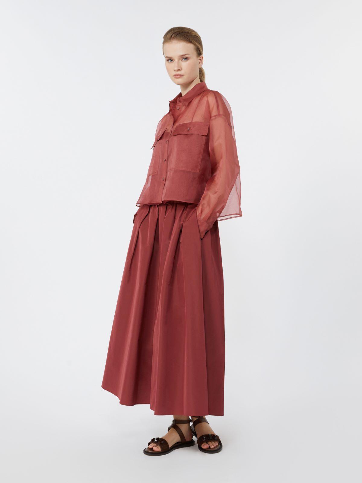 Pleated taffeta long skirt by MAX MARA