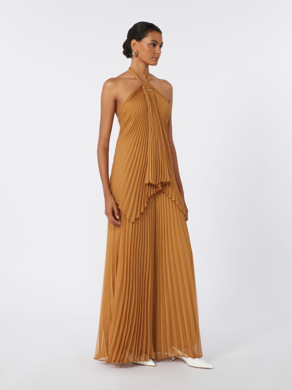Plissé-pleated chiffon top by MAX MARA