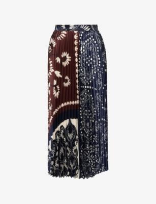 Printed Twill Woven Midi Skirt by MAX MARA
