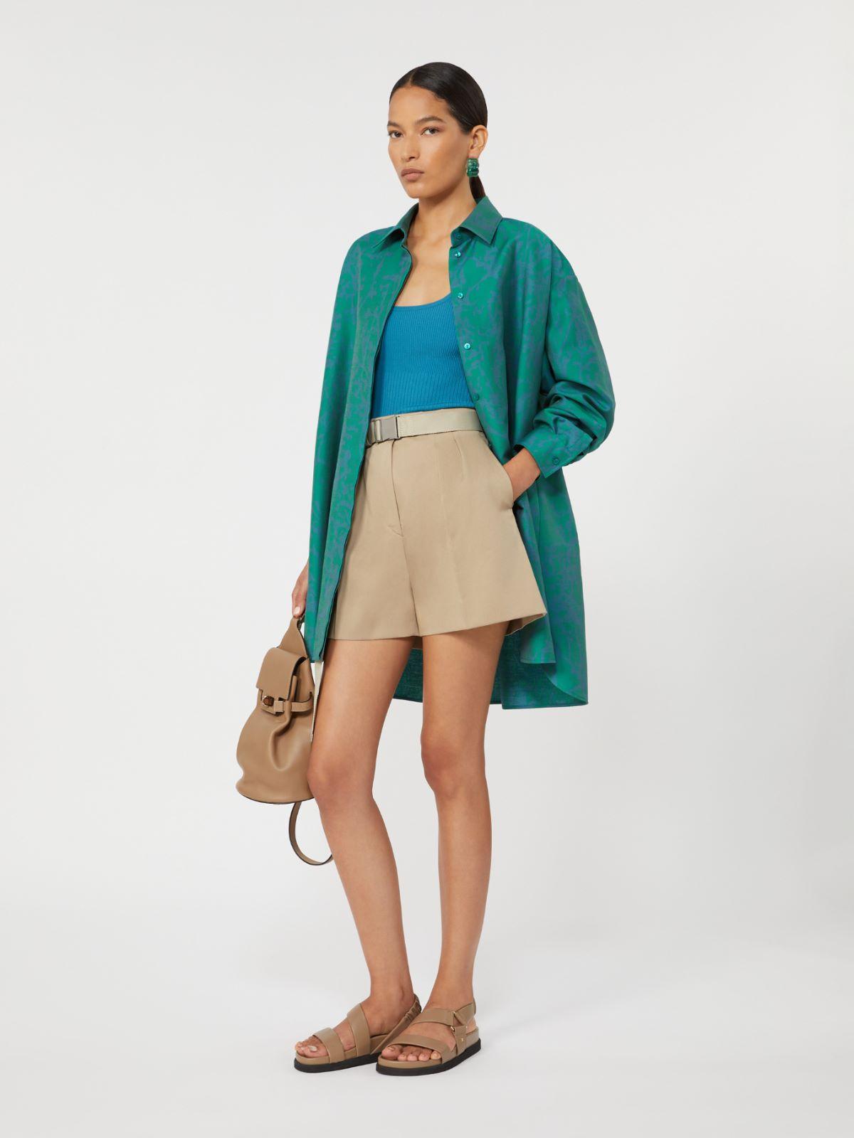 Printed cotton and silk shirt dress by MAX MARA