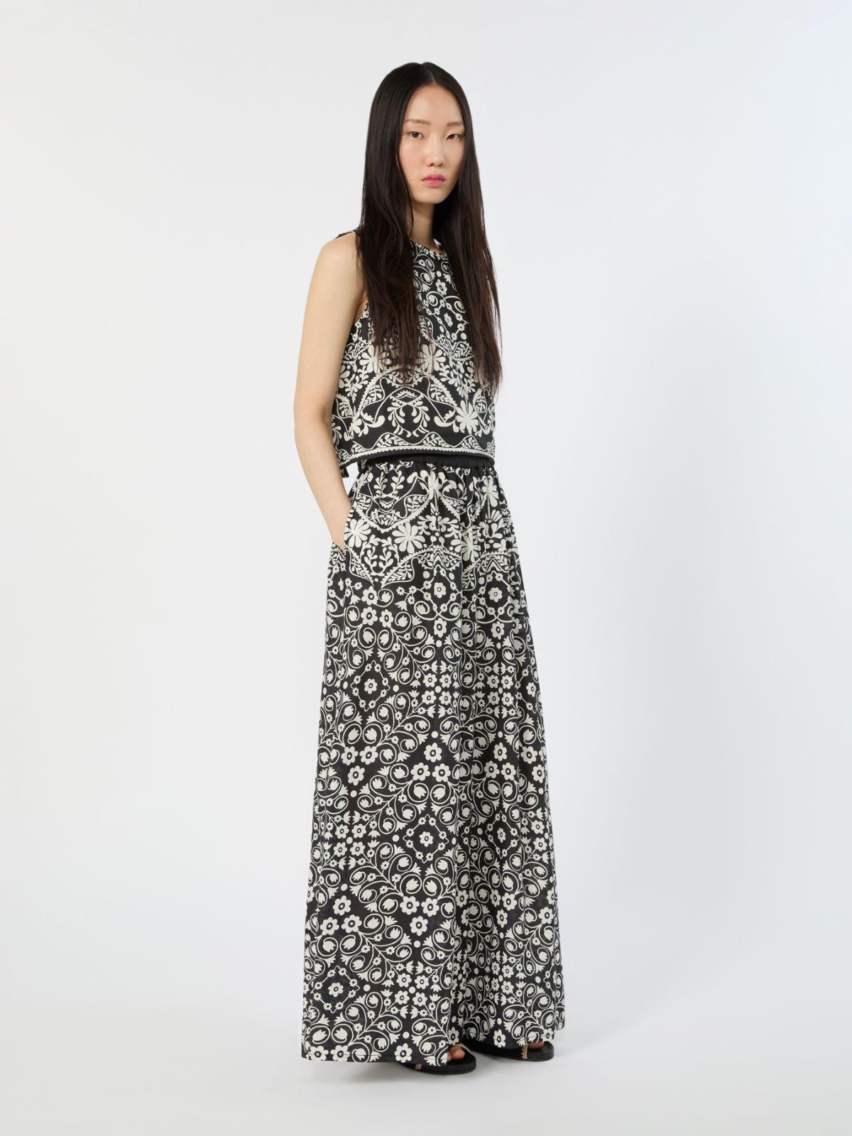 Printed cotton crop top by MAX MARA