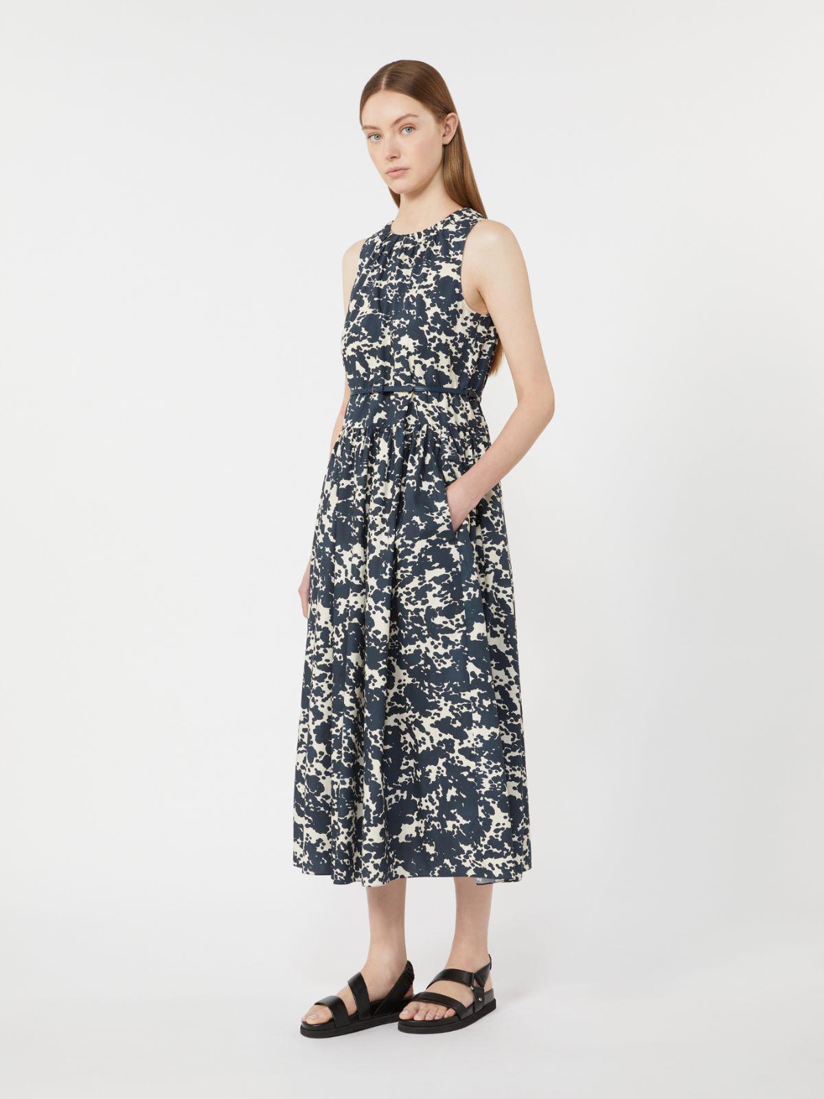 Printed cotton dress with belt by MAX MARA