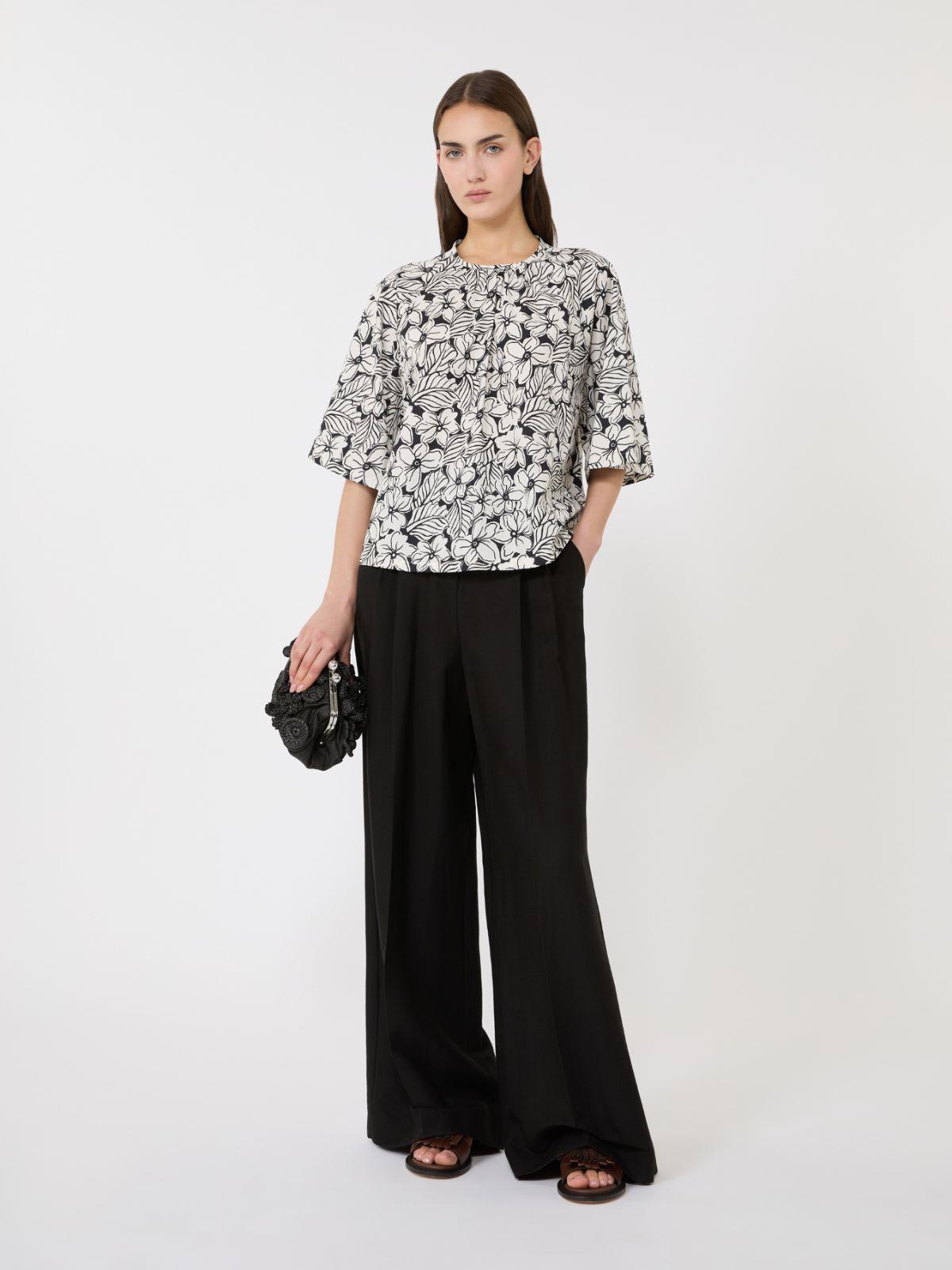 Printed cotton poplin blouse by MAX MARA