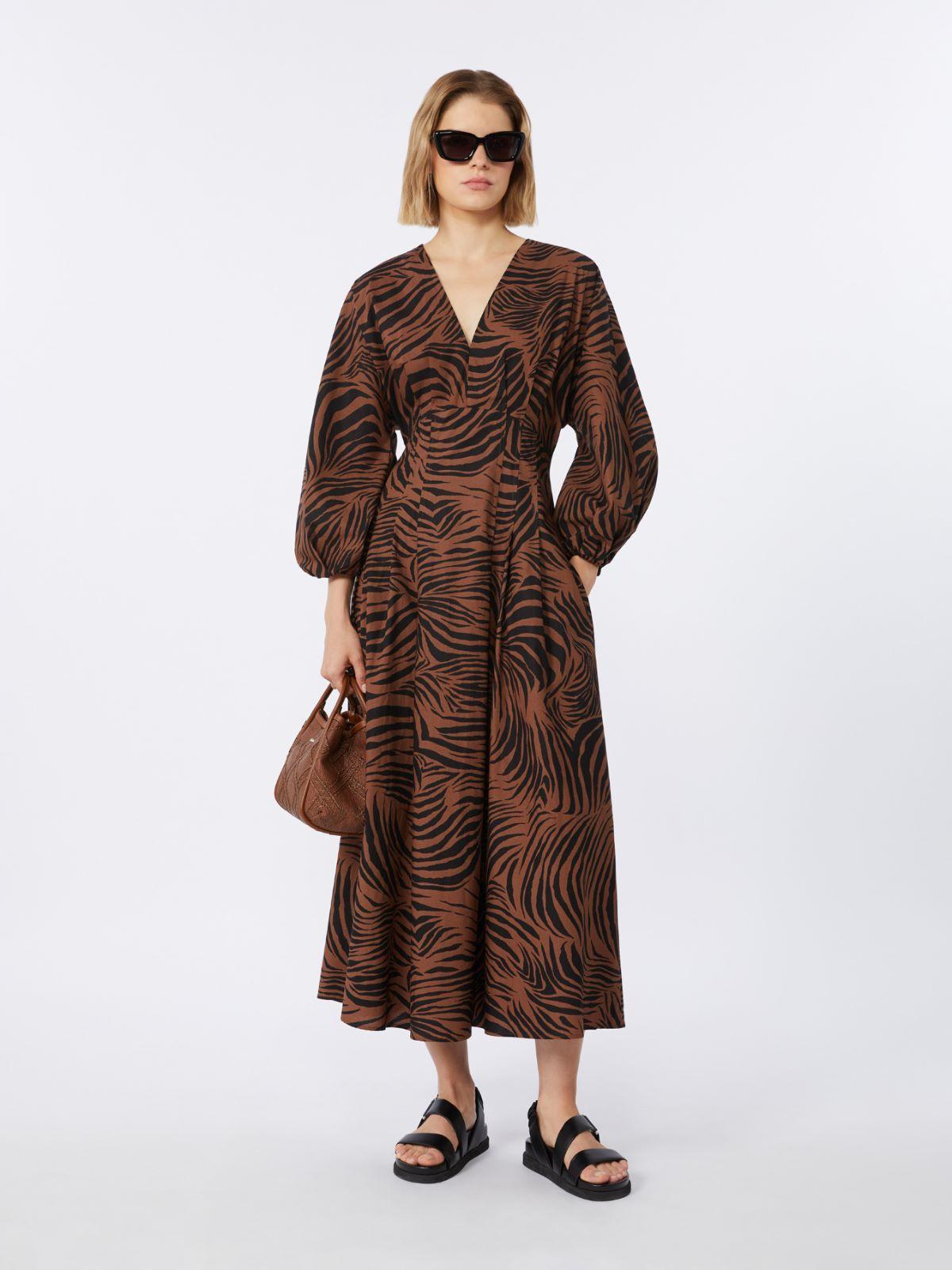 Printed cotton poplin dress by MAX MARA