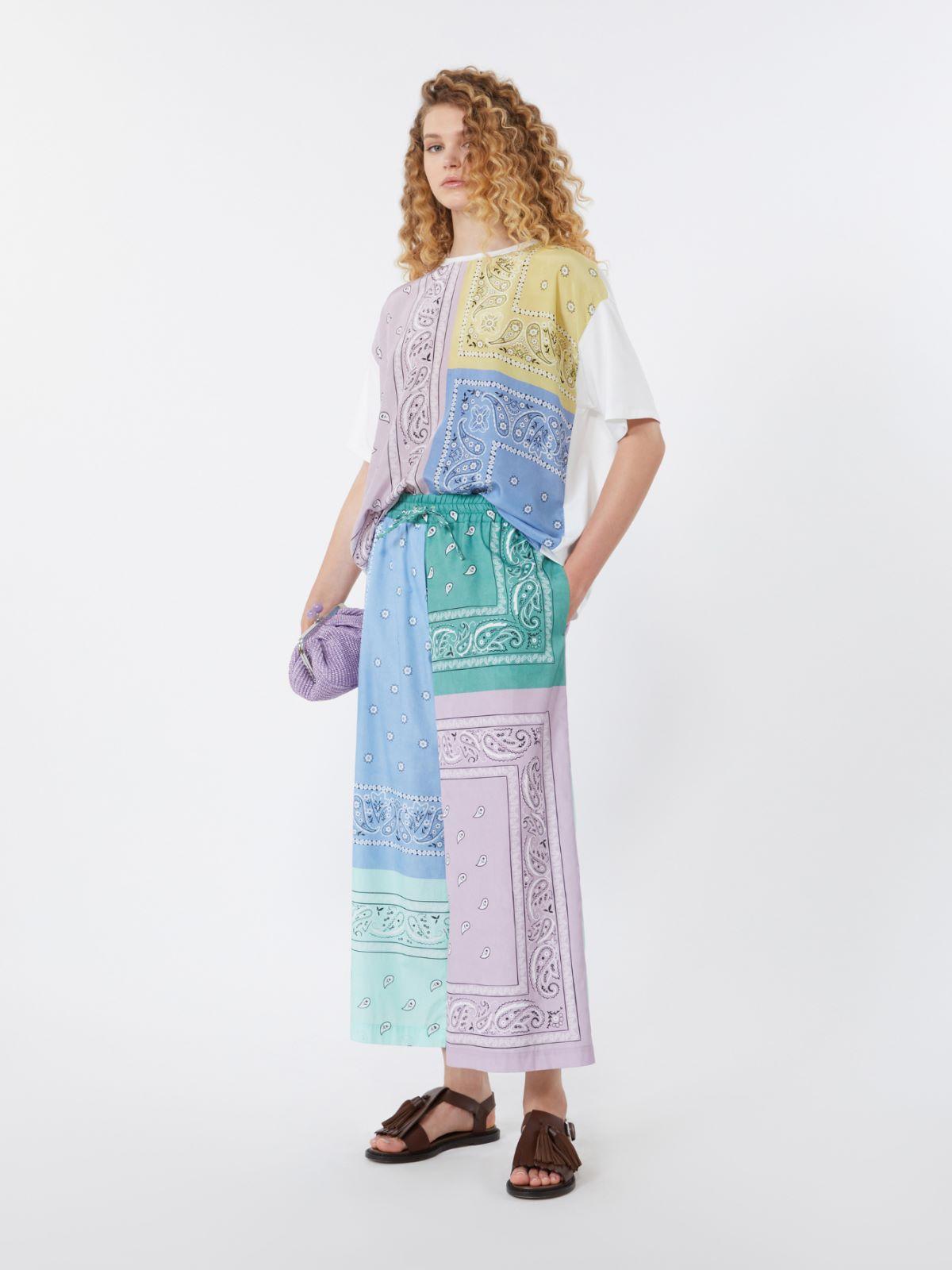 Printed cotton poplin trousers by MAX MARA