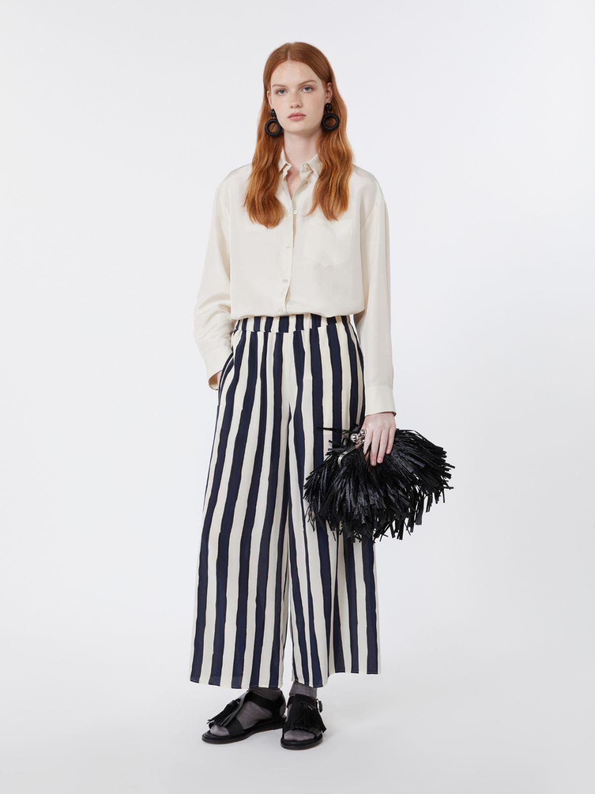 Printed crêpe de Chine trousers by MAX MARA