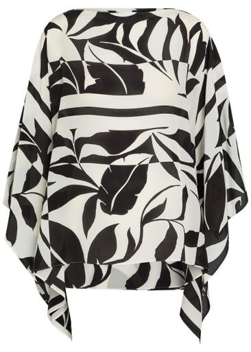 Printed silk-chiffon cover-up blouse by MAX MARA