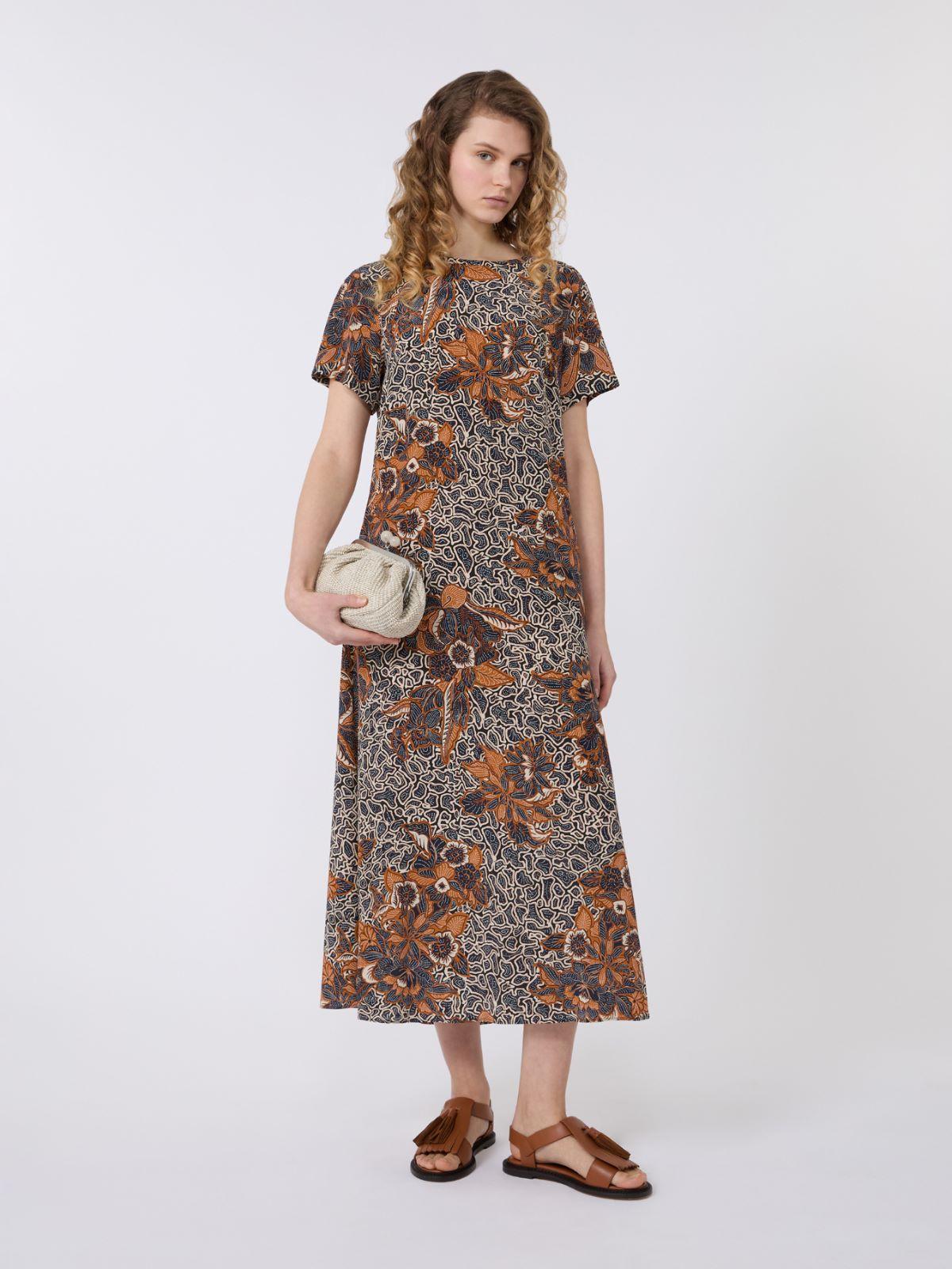 Printed silk crêpe de Chine dress by MAX MARA