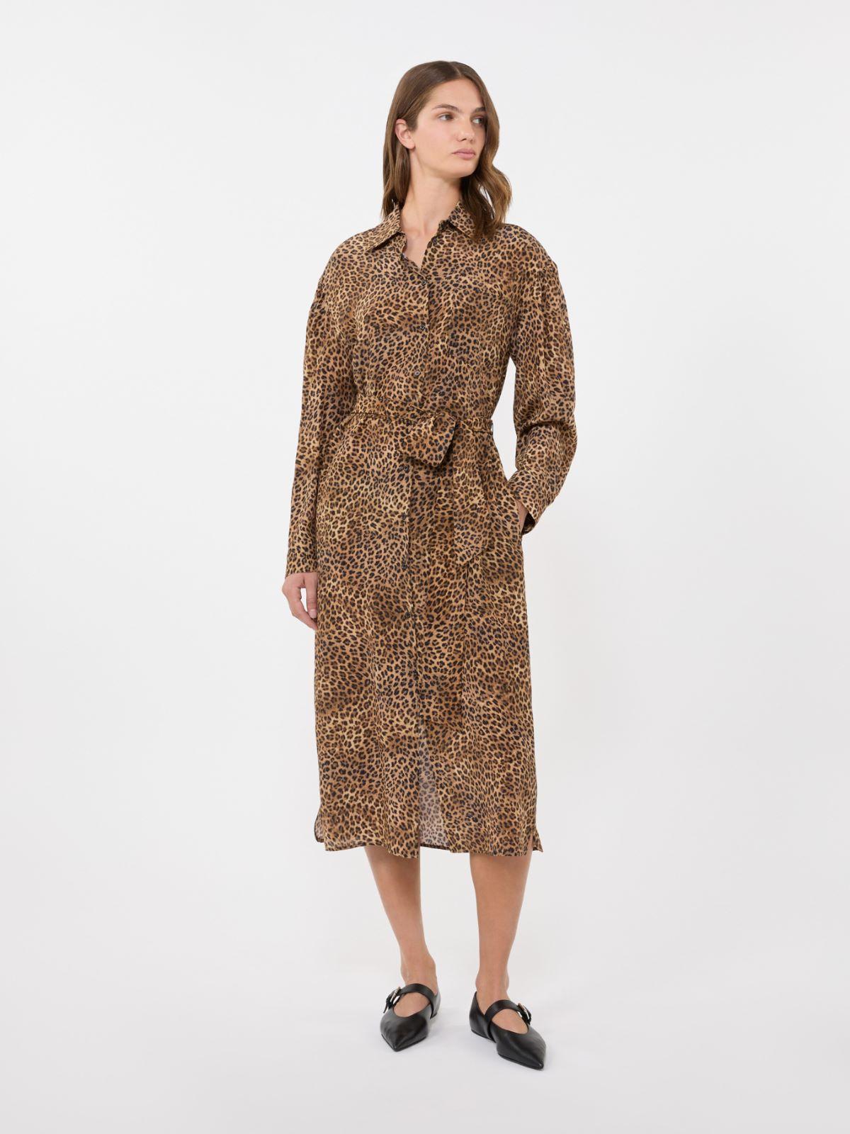 Printed silk crêpe de Chine shirt dress by MAX MARA