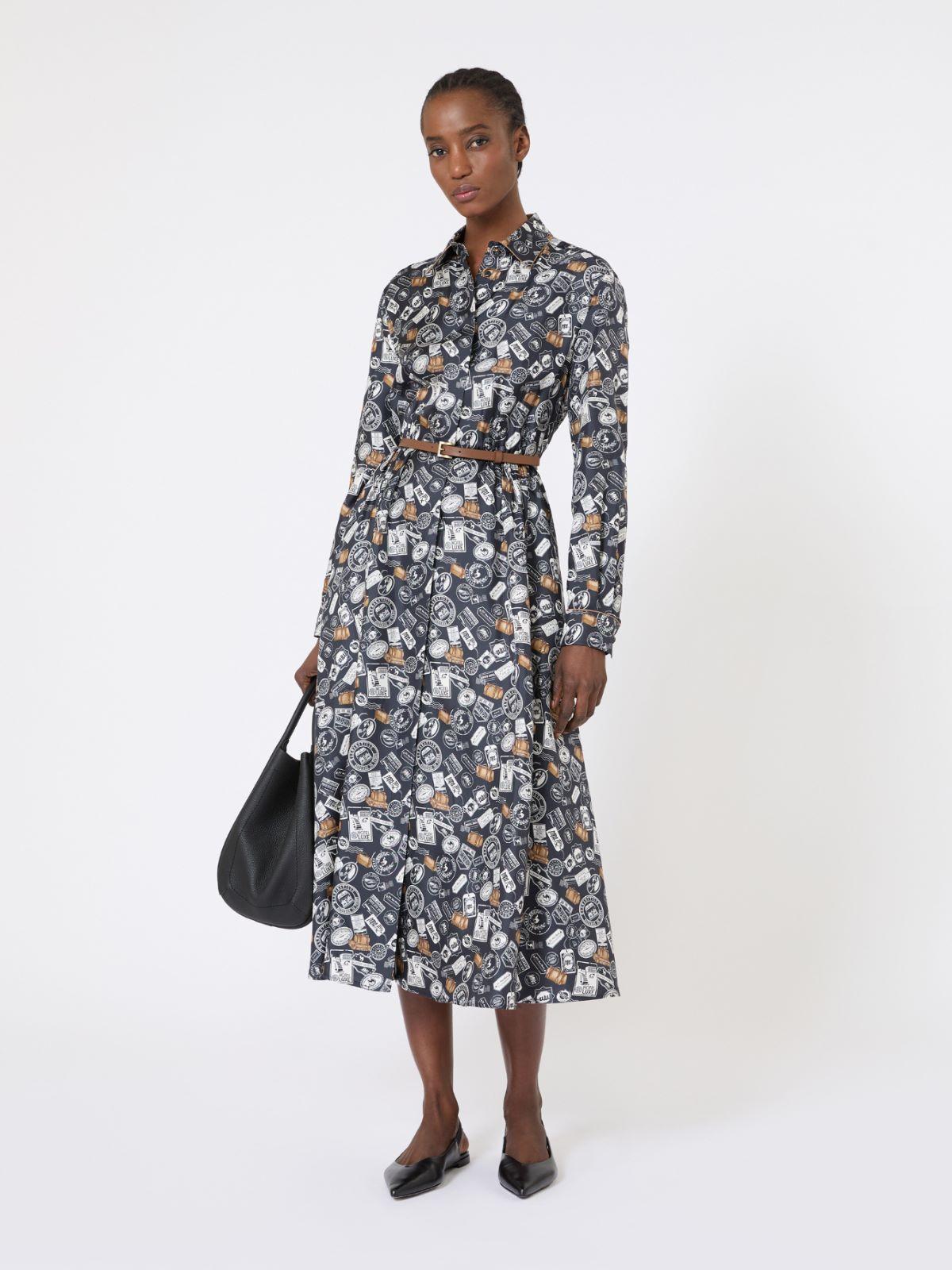Printed silk shirt dress by MAX MARA