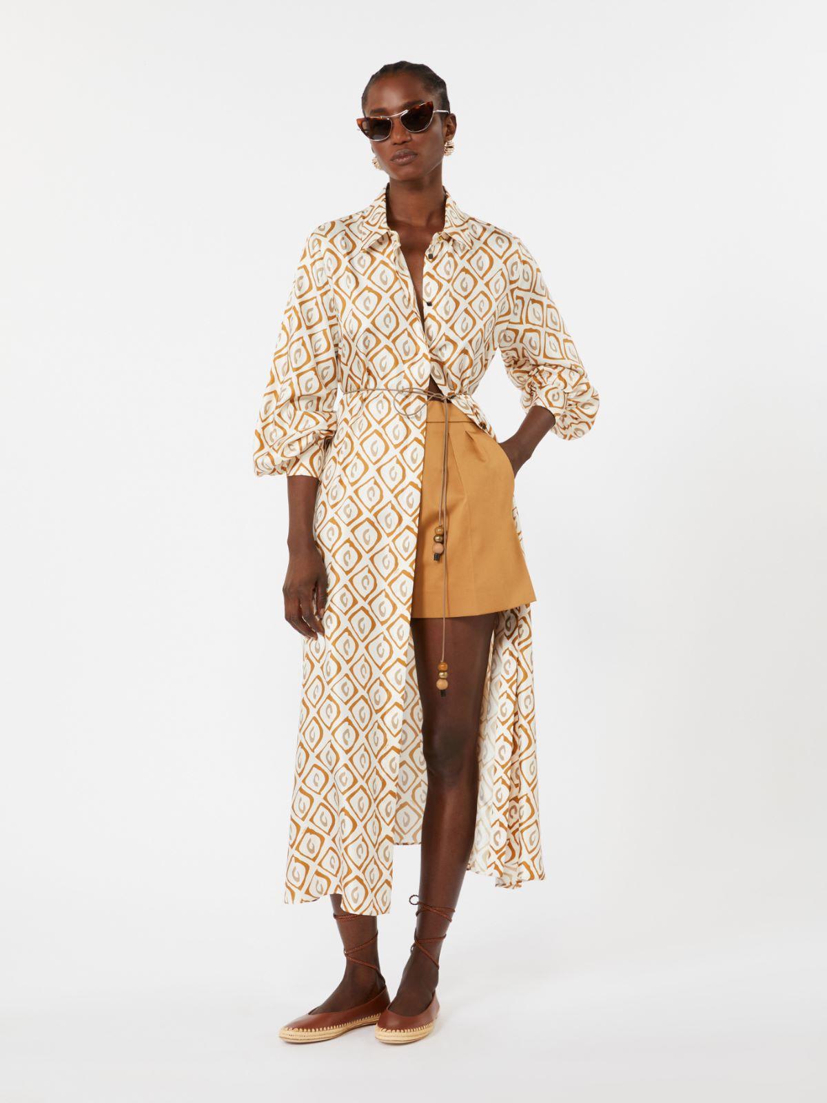 Printed silk twill shirt dress by MAX MARA