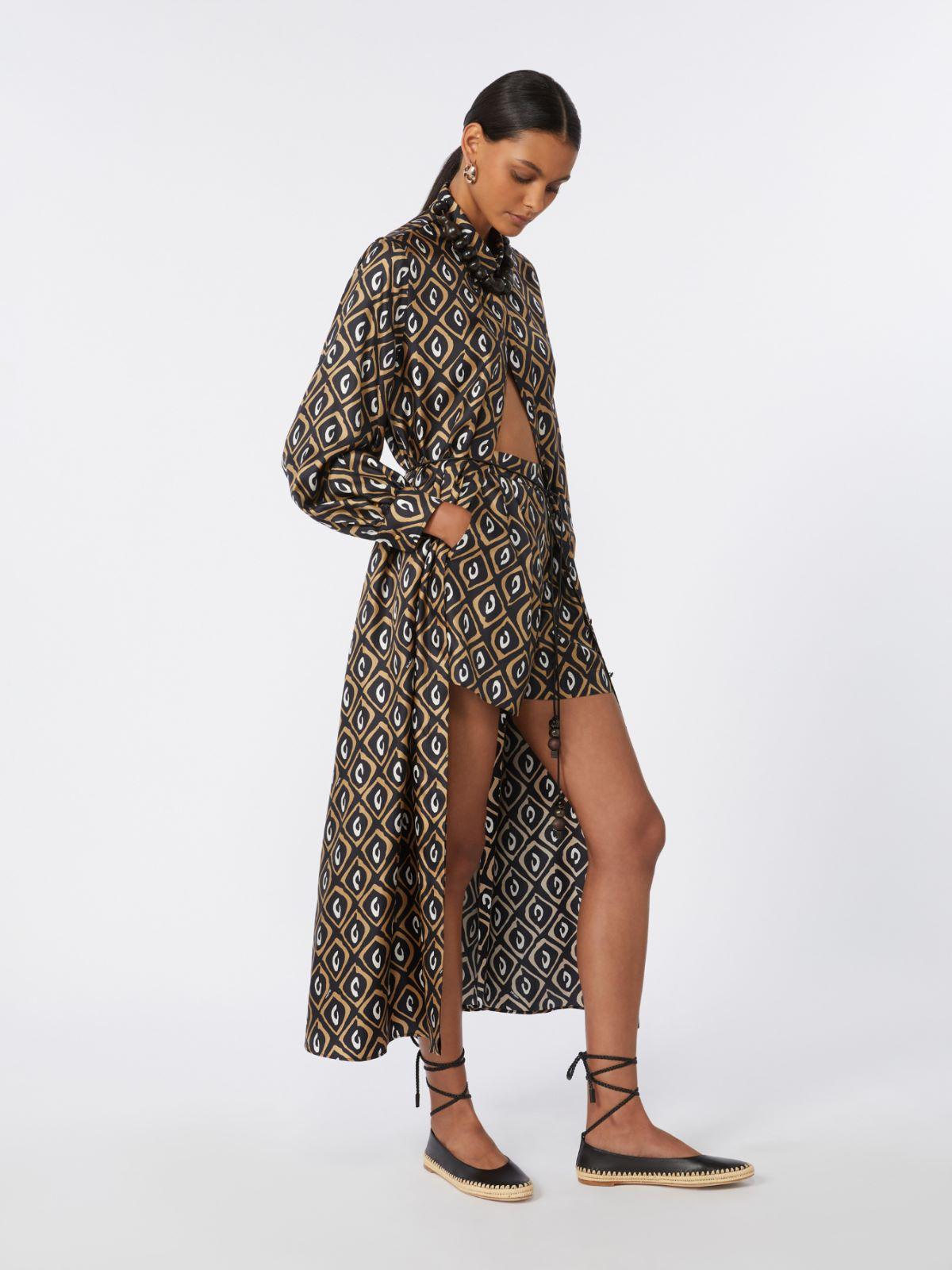 Printed silk twill shirt dress by MAX MARA