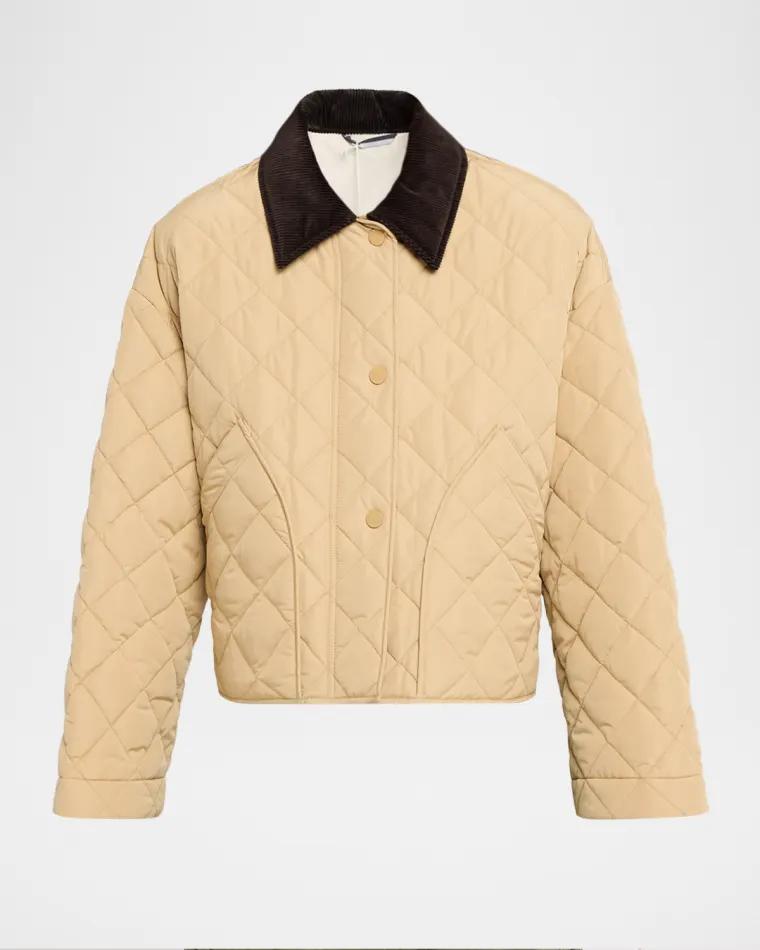 Quilted Corduroy-Collar Jacket by MAX MARA