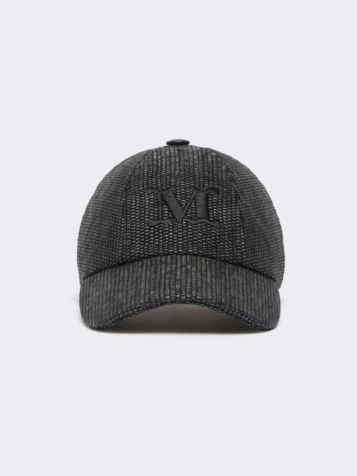 Raffia-effect basketweave baseball hat by MAX MARA