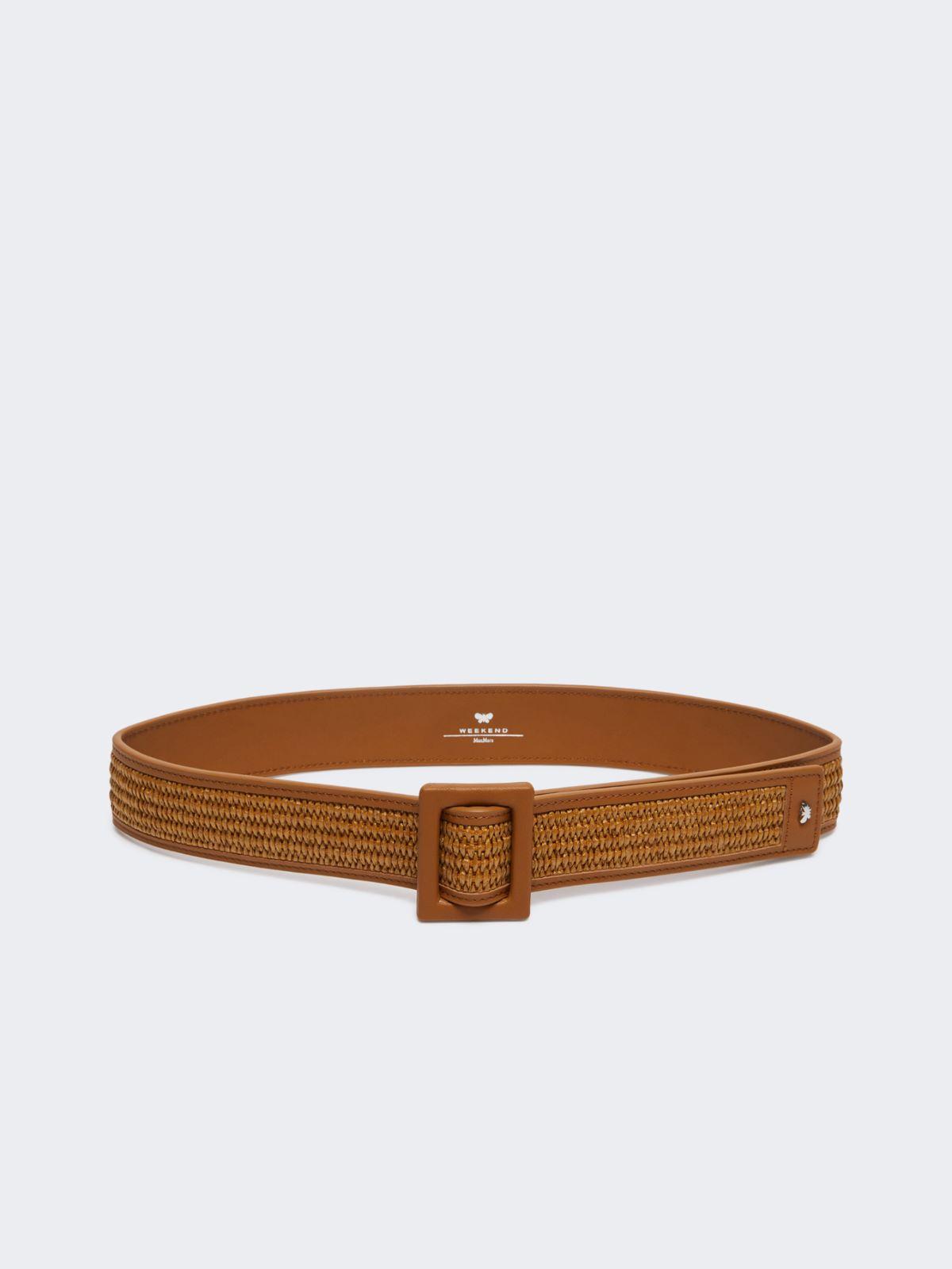 Raffia effect belt by MAX MARA
