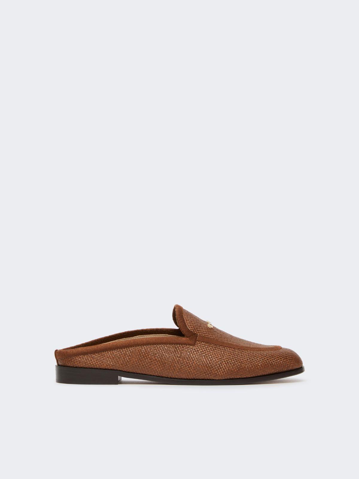 Raffia-effect canvas mules by MAX MARA
