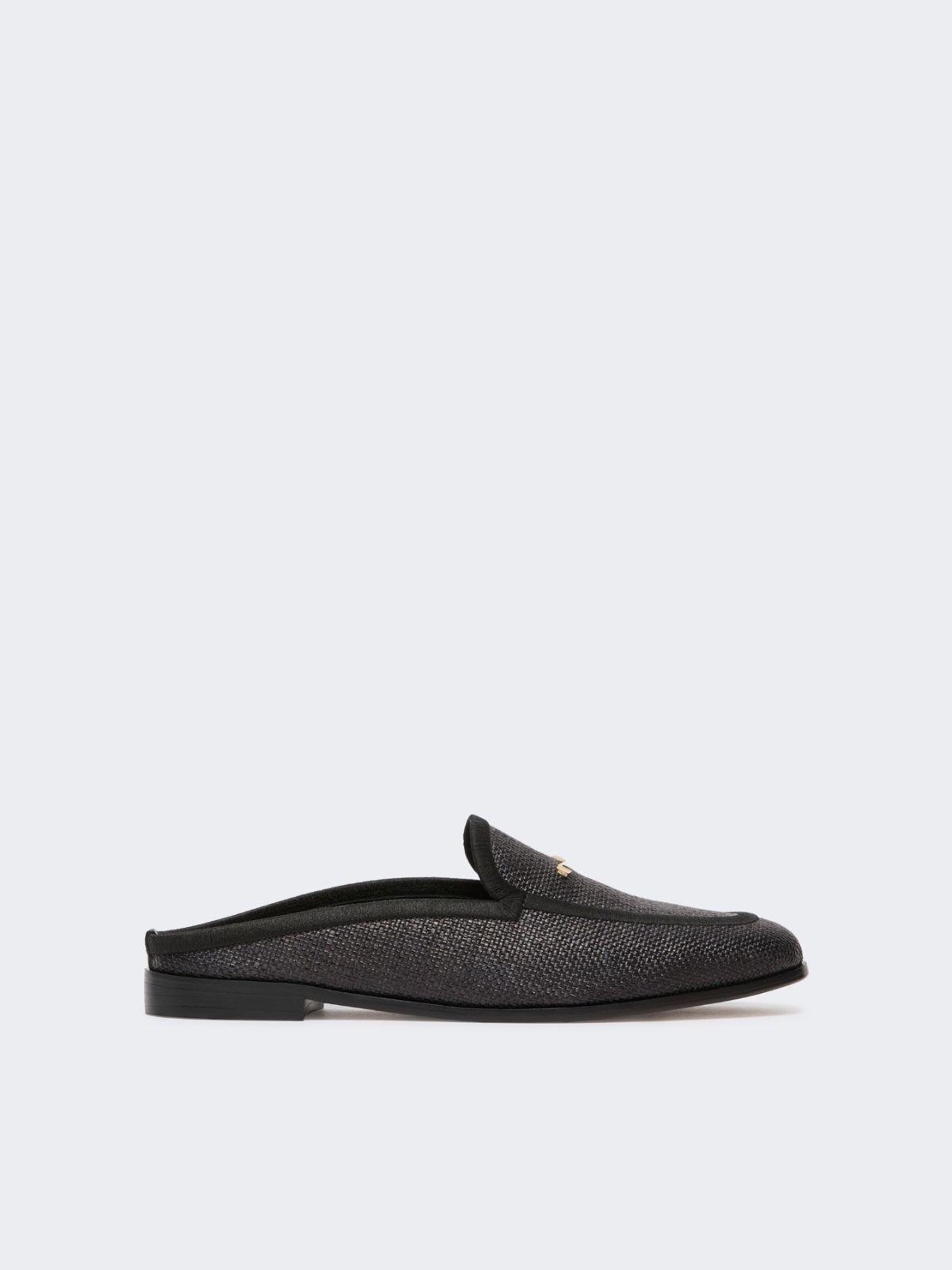 Raffia-effect canvas mules by MAX MARA