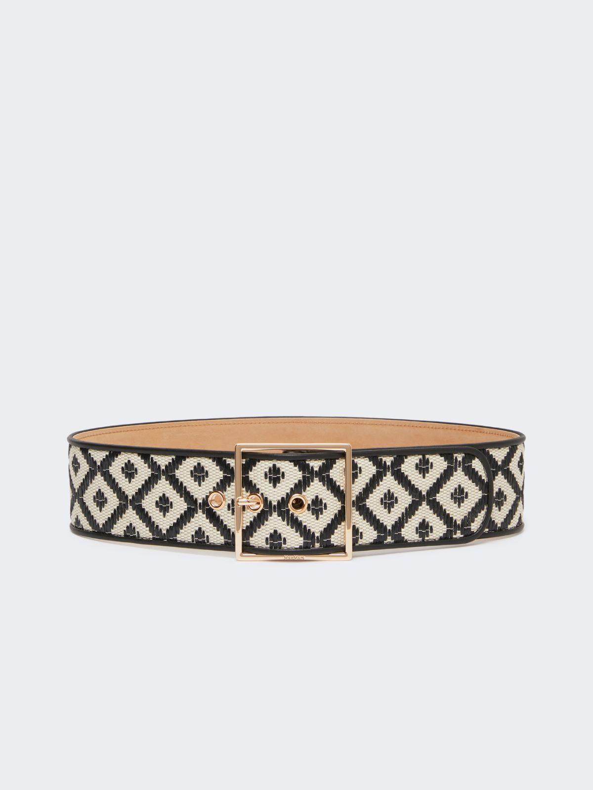 Raffia-effect wide fabric belt by MAX MARA
