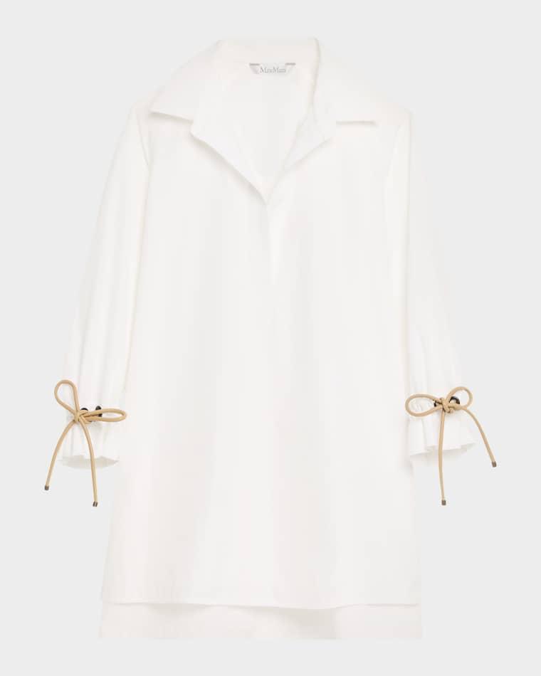 Raglan-Sleeve Cotton Poplin Blouse by MAX MARA